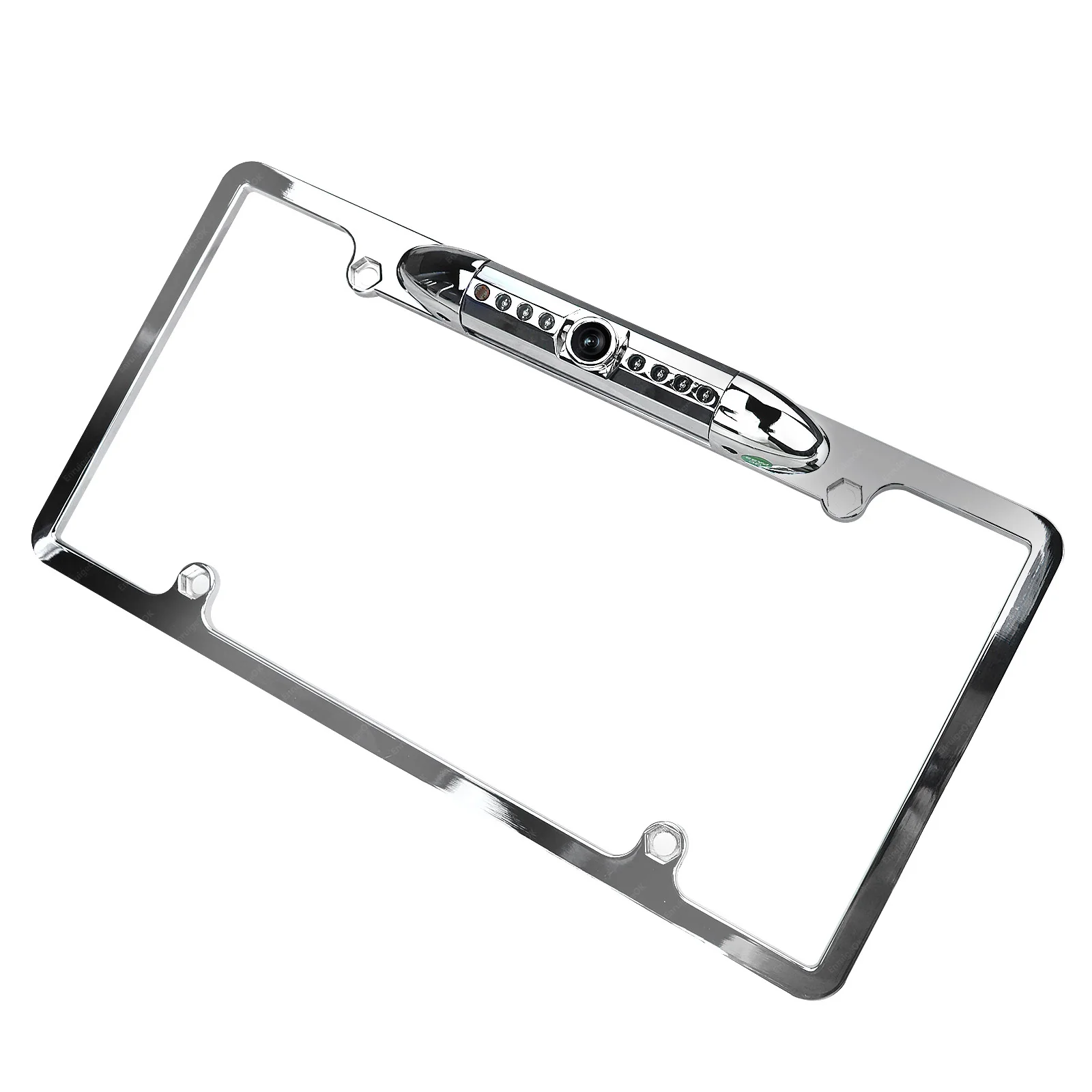 EnruigeOK American Car License Plate Frame Camera (Silver) - illustrated product details