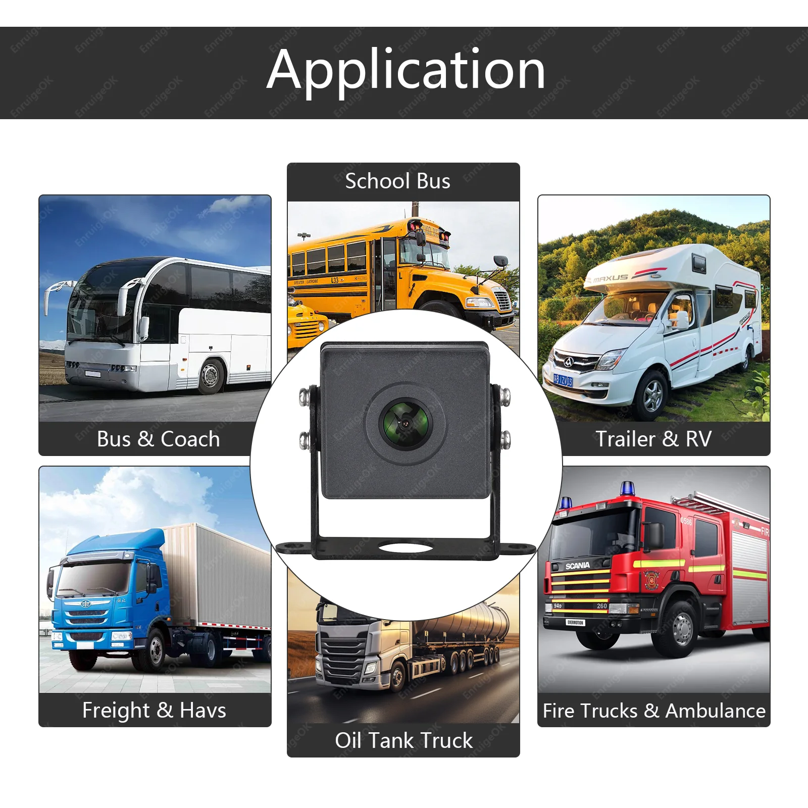 EnruigeOK Millimeter wave reversing radar rear view camera - illustrated product details
