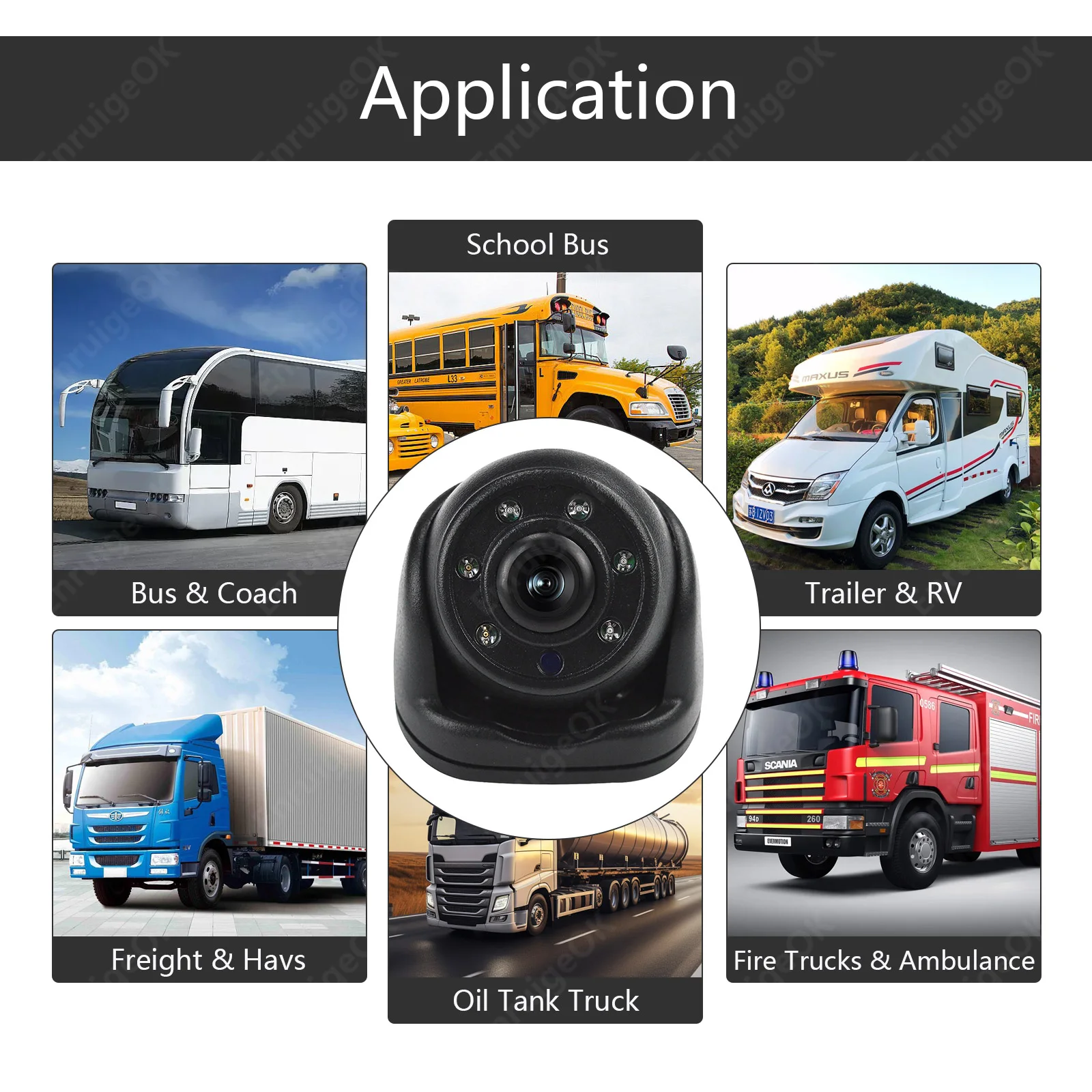 EnruigeOK Multi Purpose Mini Camera - illustrated product details